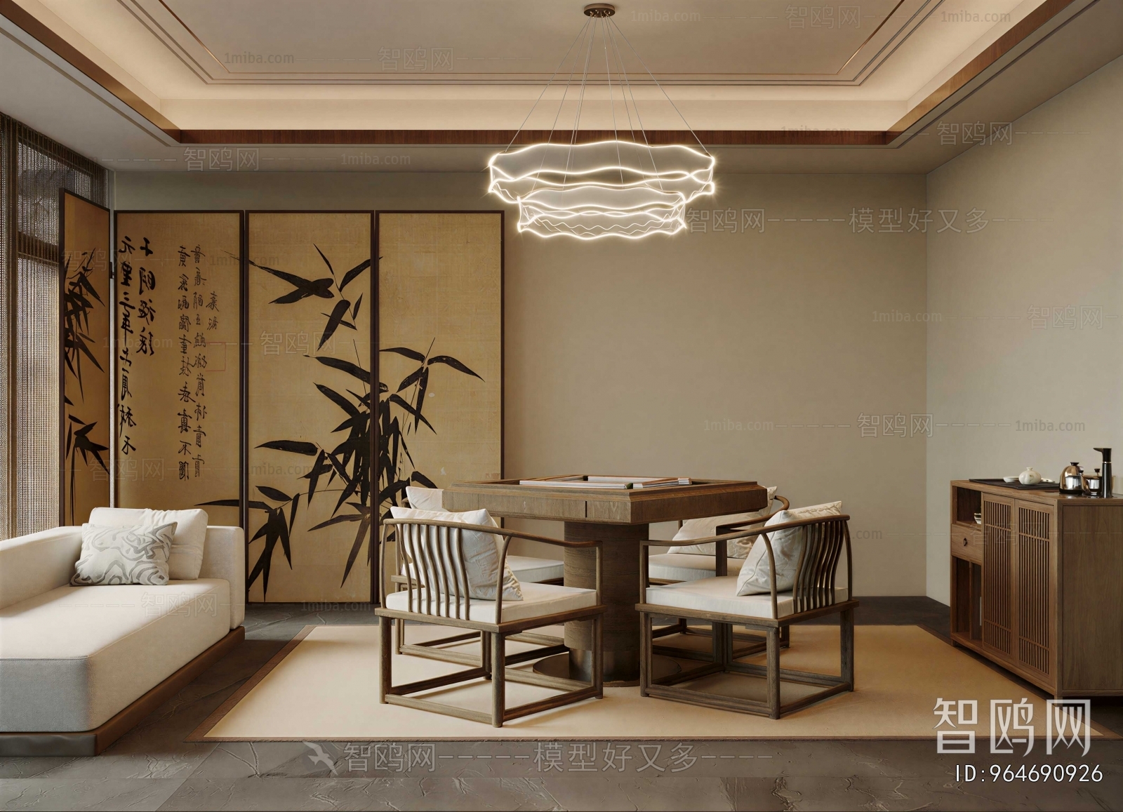 New Chinese Style Chess And Card Room