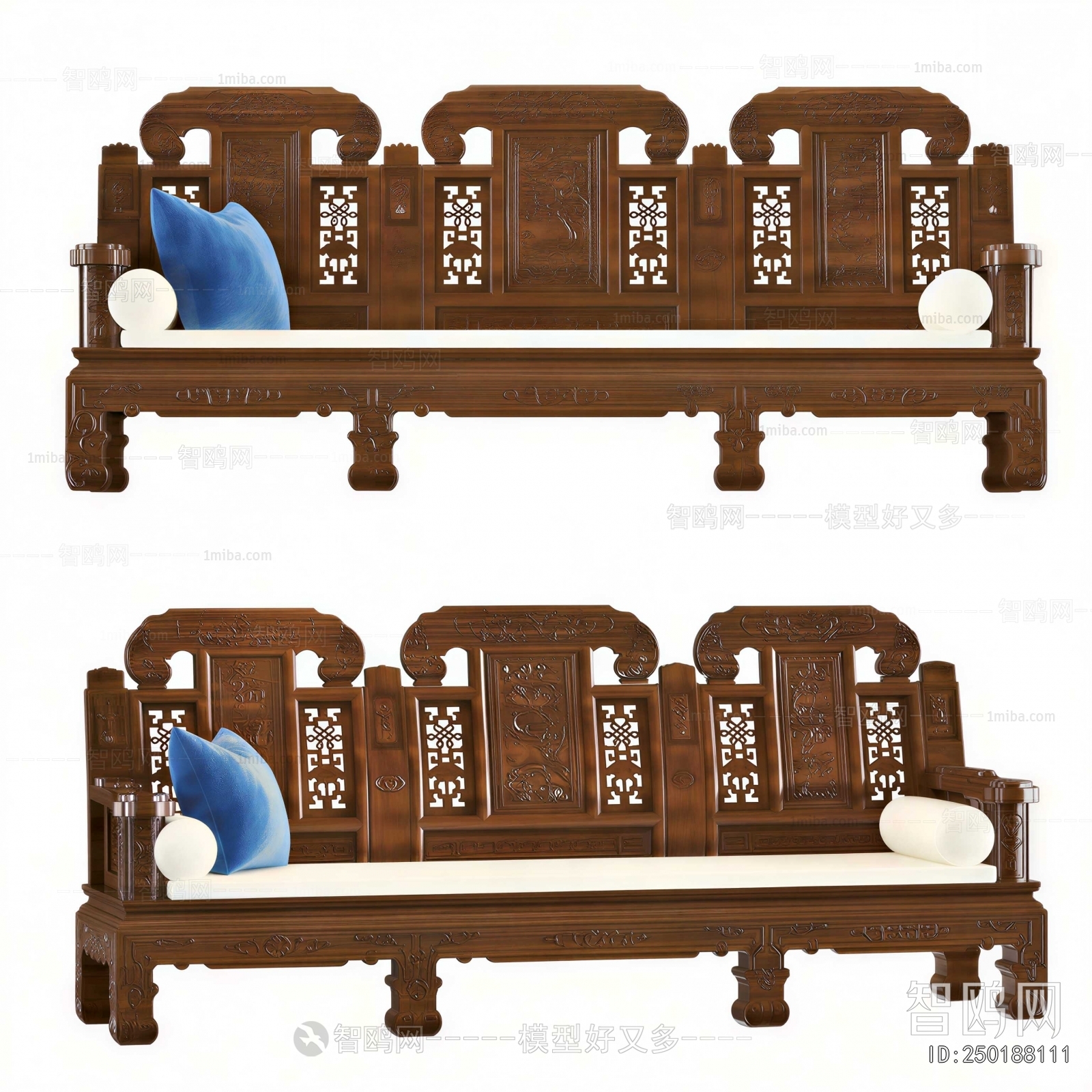 Chinese Style Three-seat Sofa