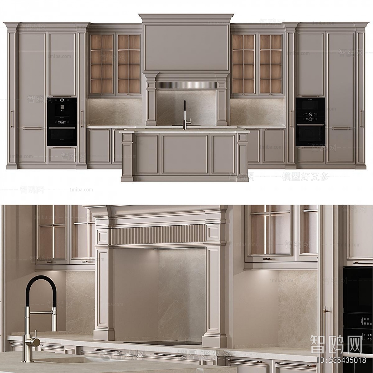 Simple European Style Kitchen Cabinet