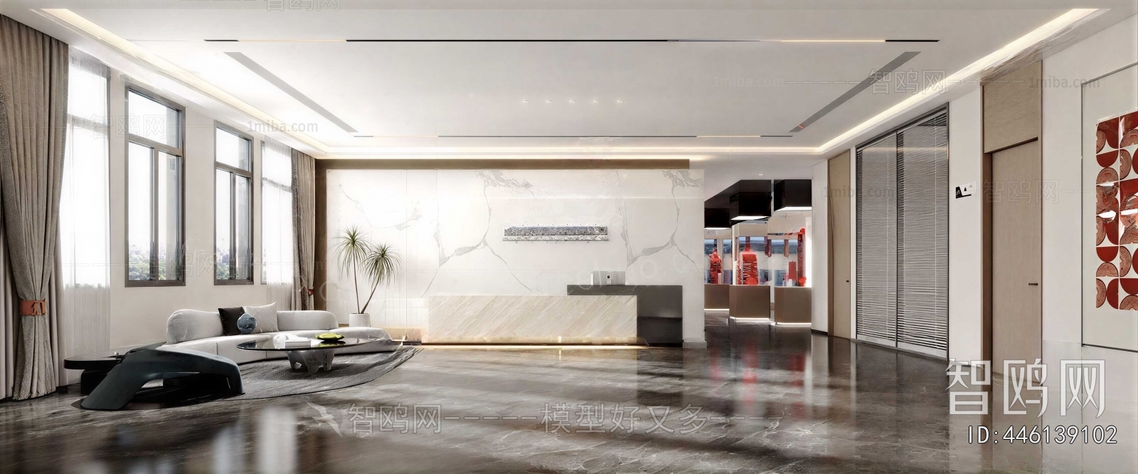 Modern Office Reception Desk