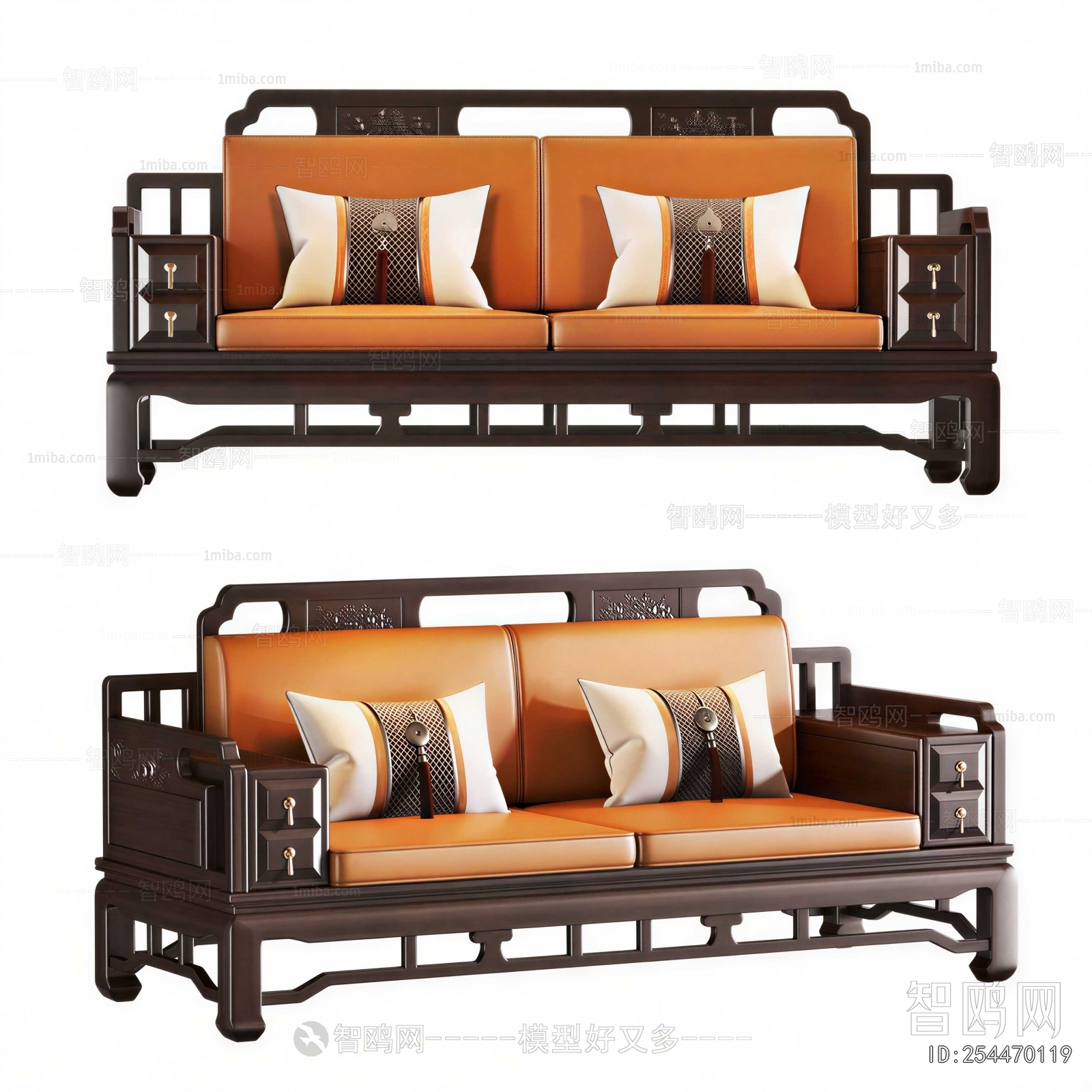New Chinese Style A Sofa For Two