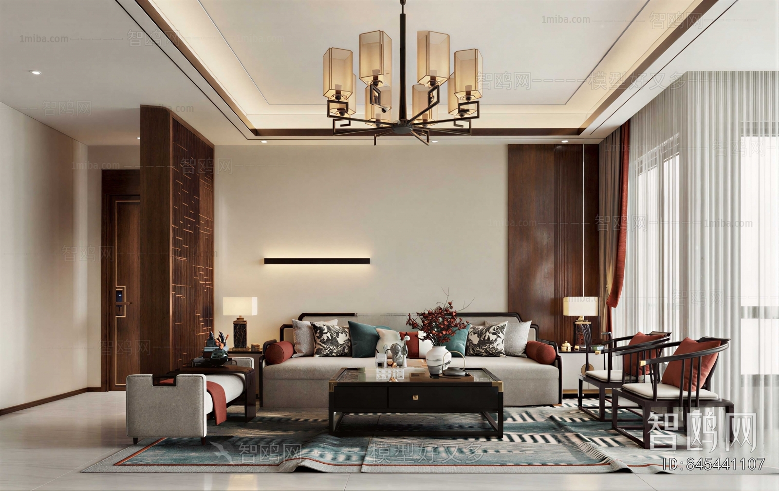 New Chinese Style A Living Room