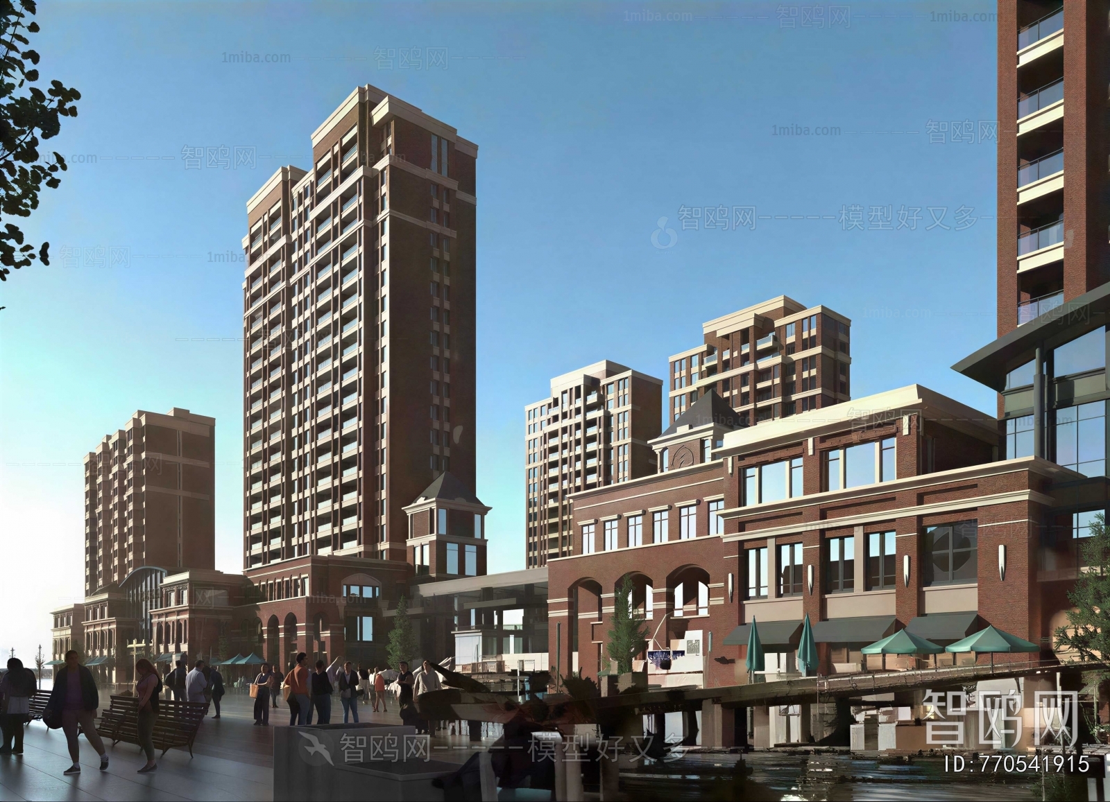 Simple European Style Appearance Of Commercial Building