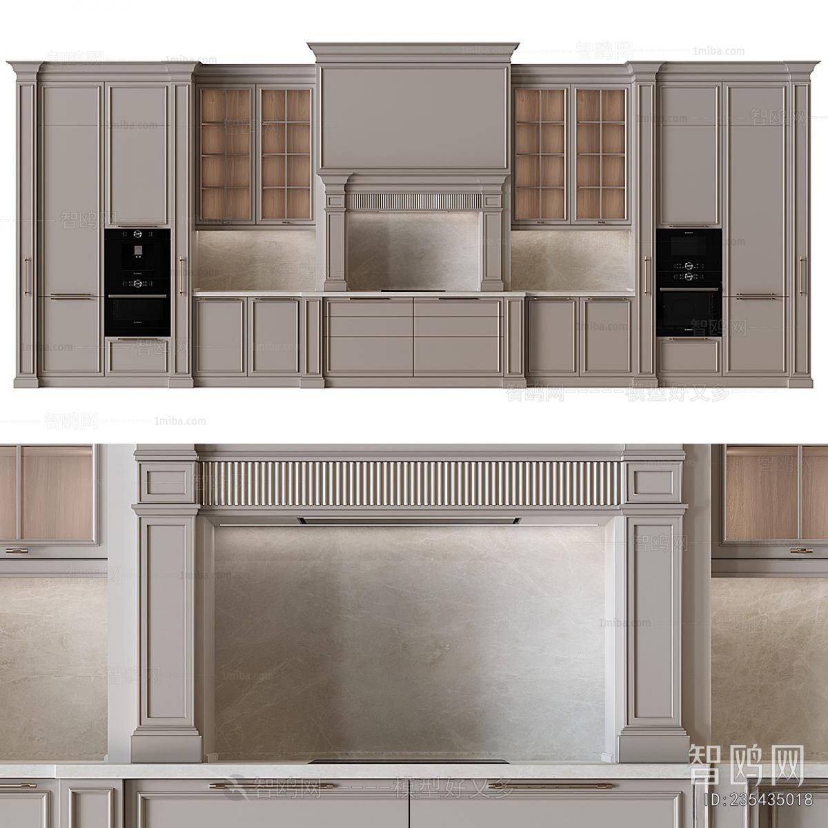 Simple European Style Kitchen Cabinet