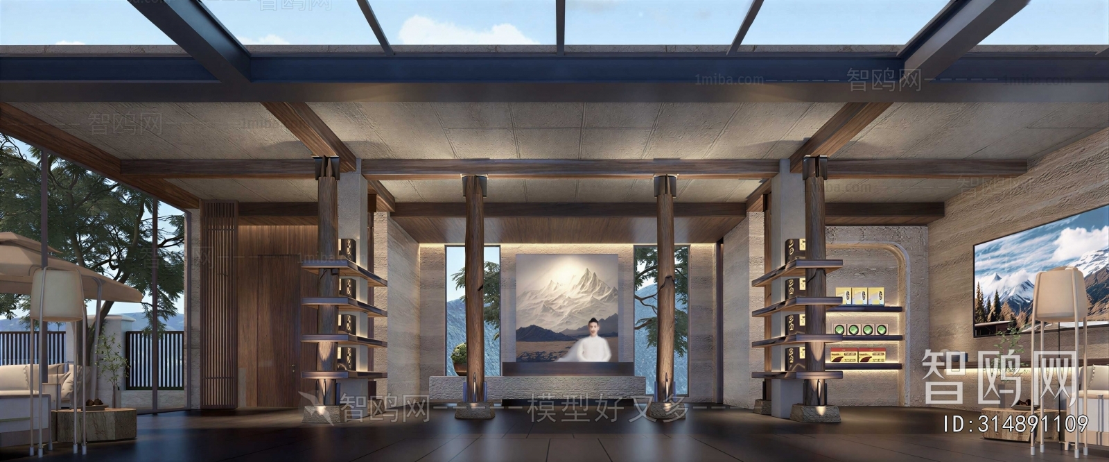 New Chinese Style Lobby Hall