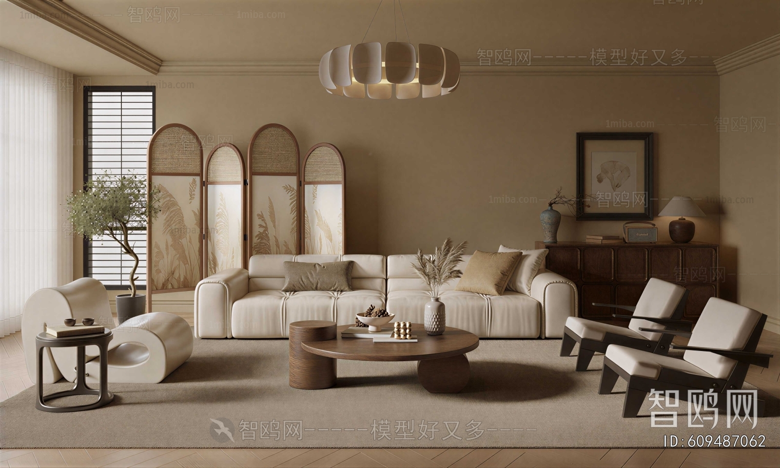 Wabi-sabi Style A Living Room