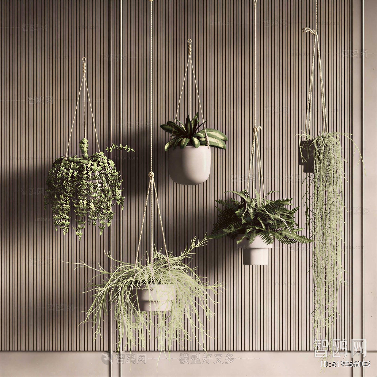 Modern Potted Green Plant