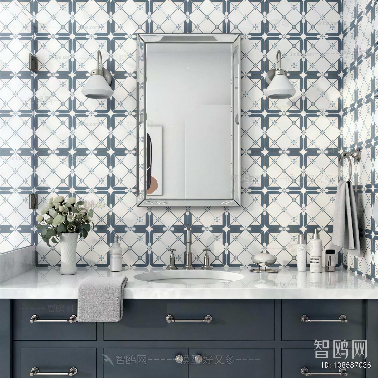 Nordic Style Bathroom Cabinet