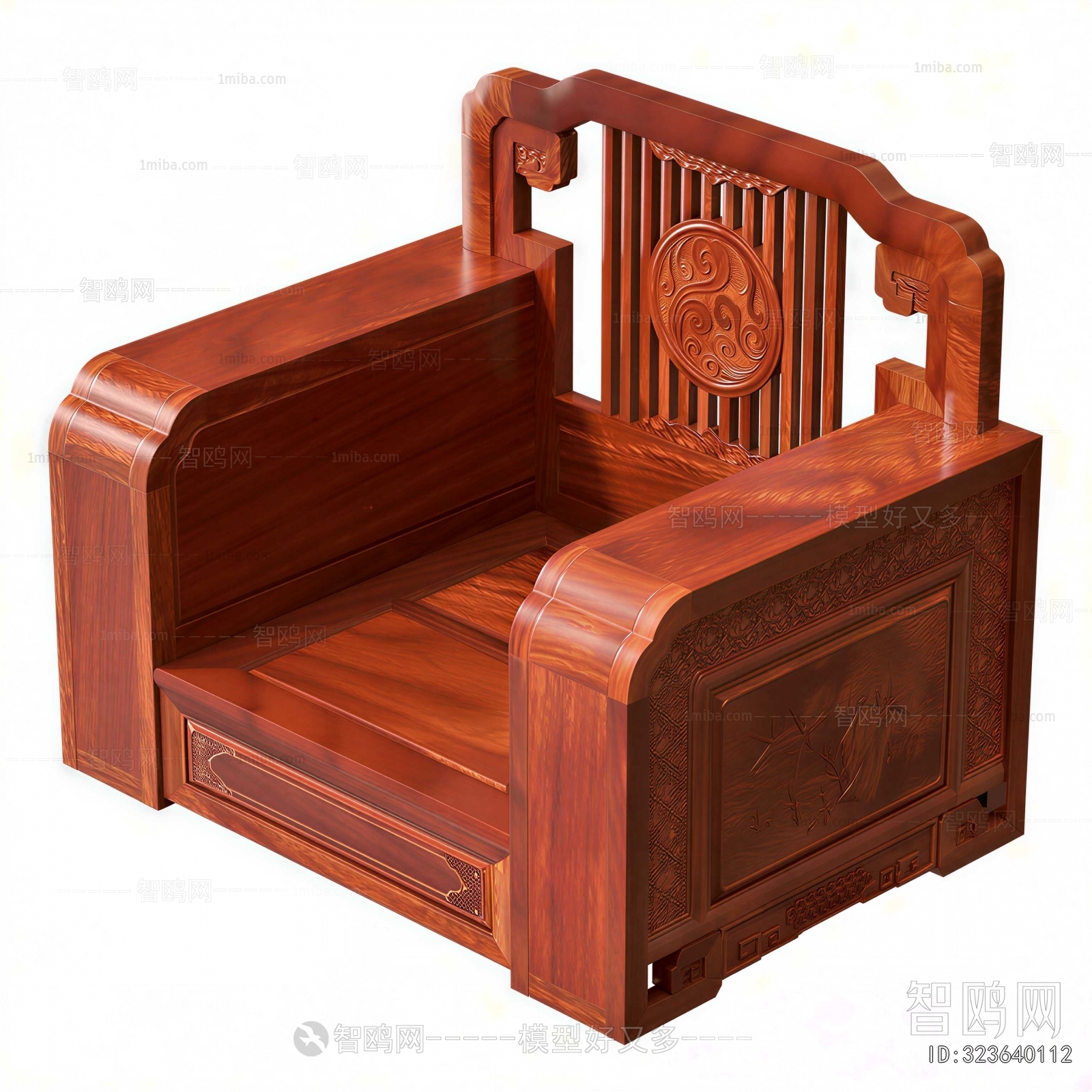 Chinese Style Single Sofa