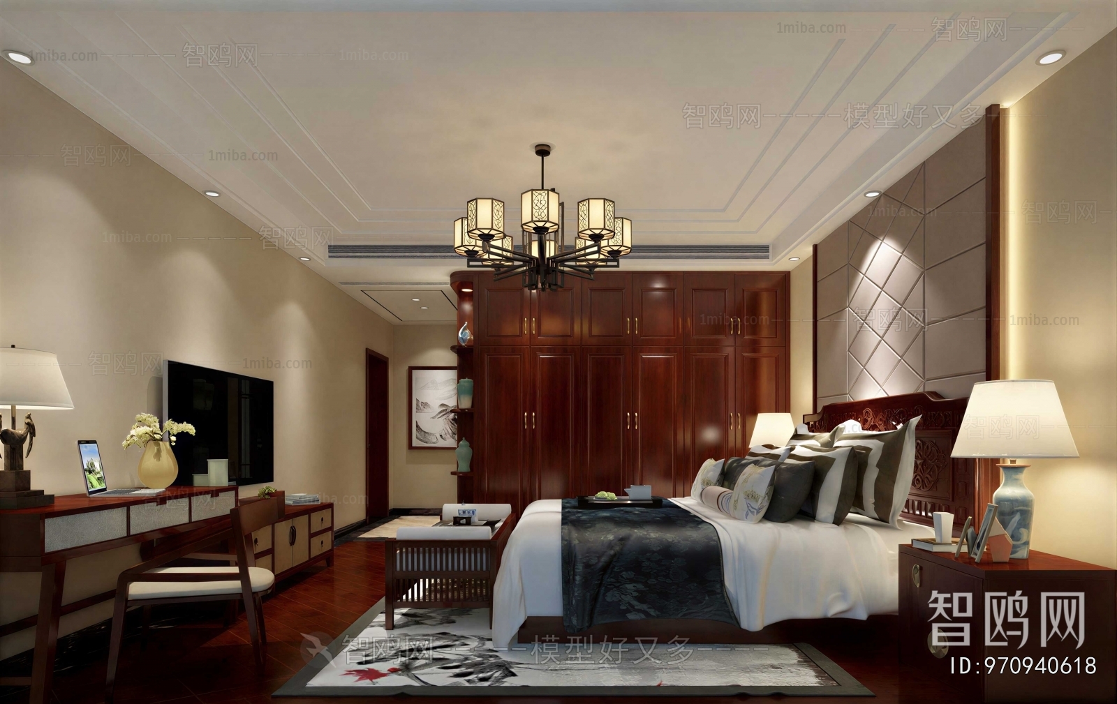 New Chinese Style Bedroom