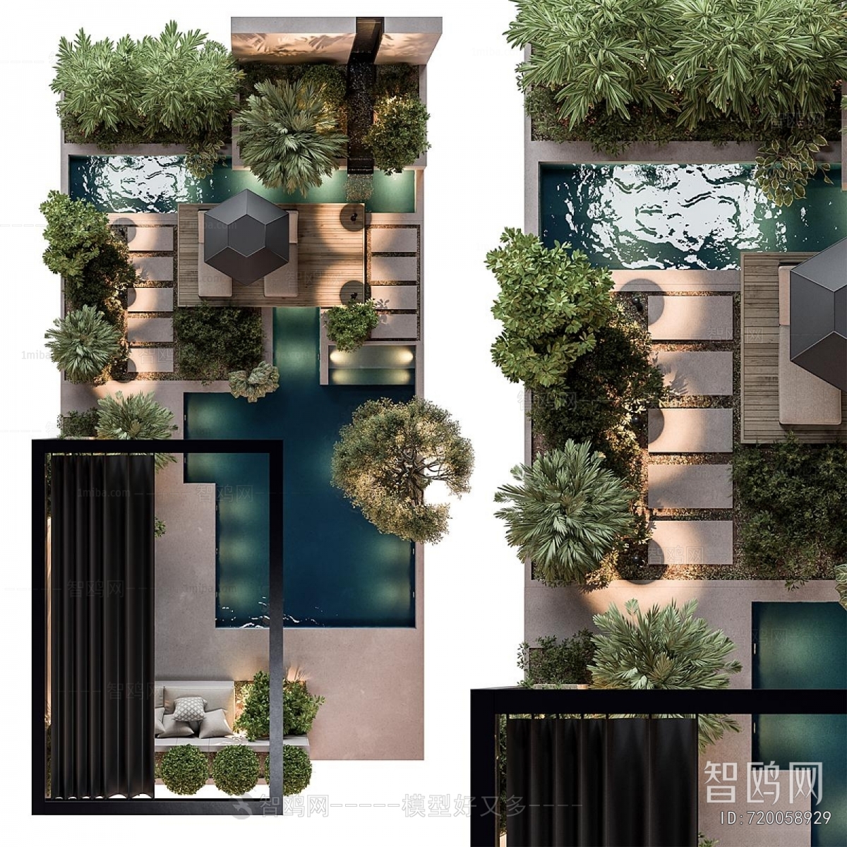 Modern Courtyard/landscape