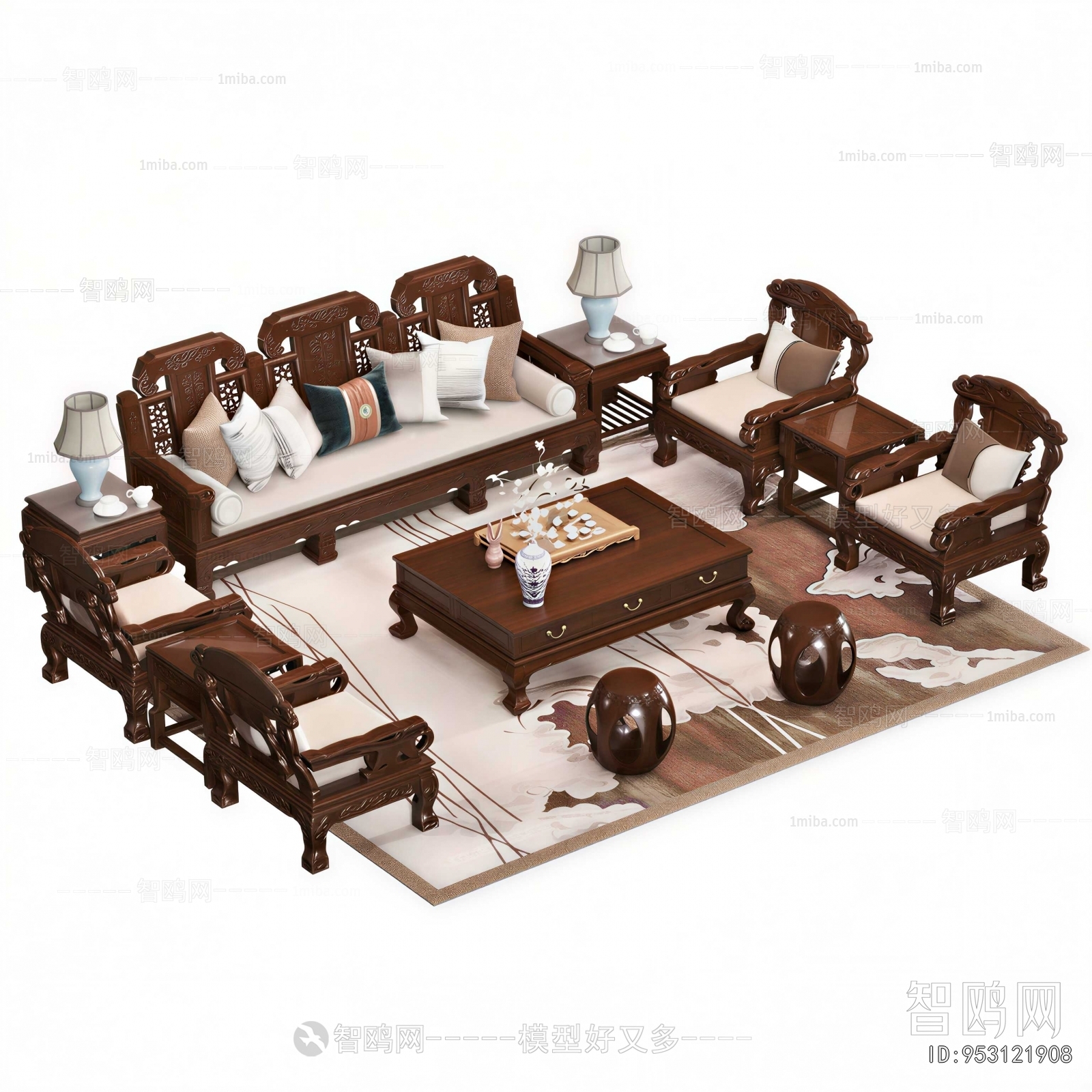 Chinese Style Sofa Combination