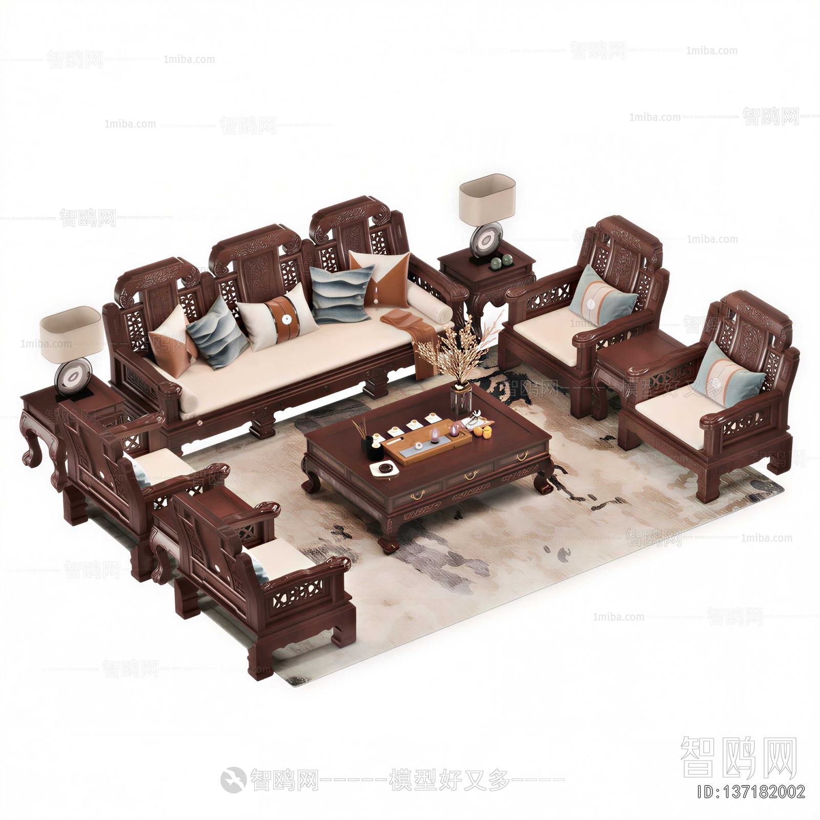 Chinese Style Sofa Combination