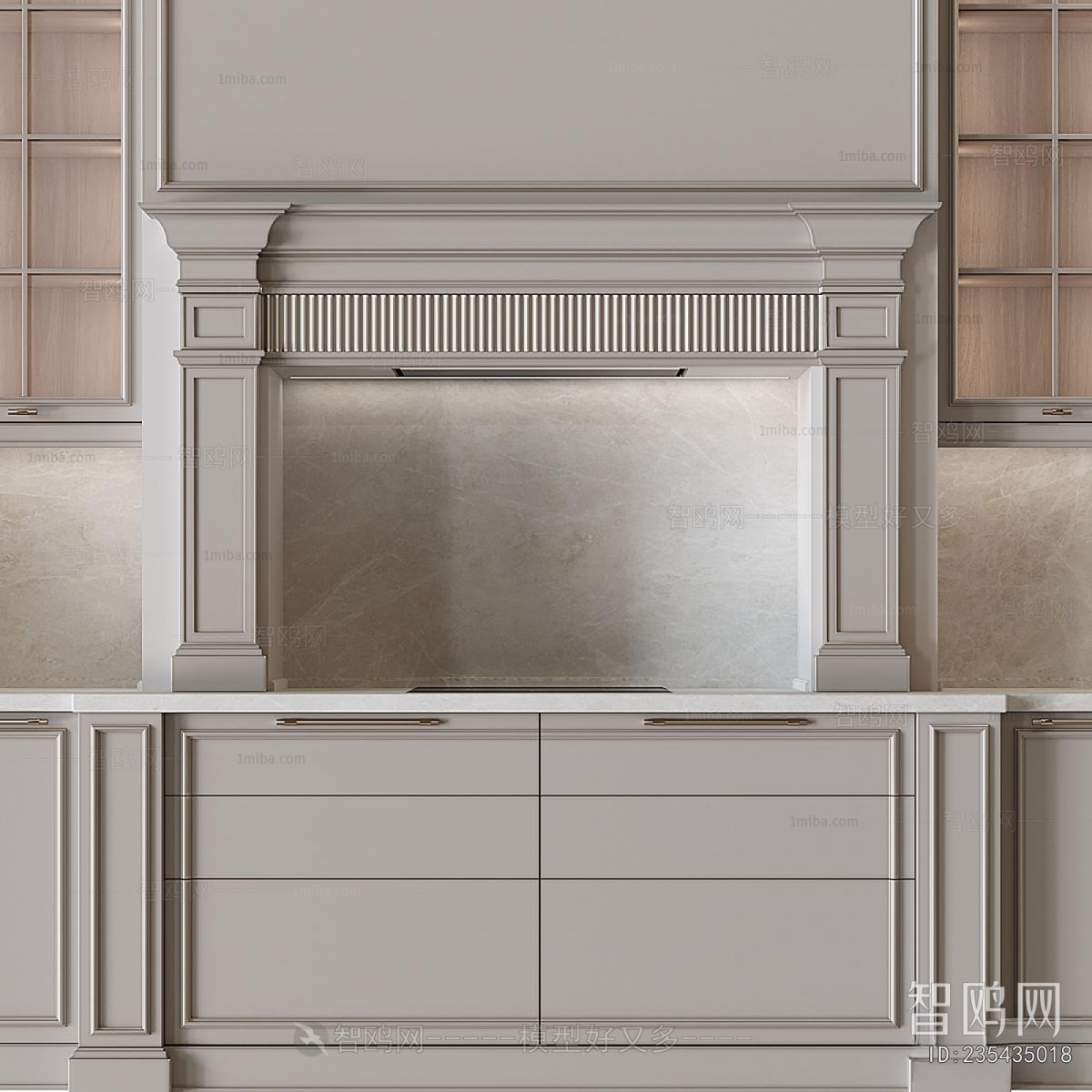 Simple European Style Kitchen Cabinet