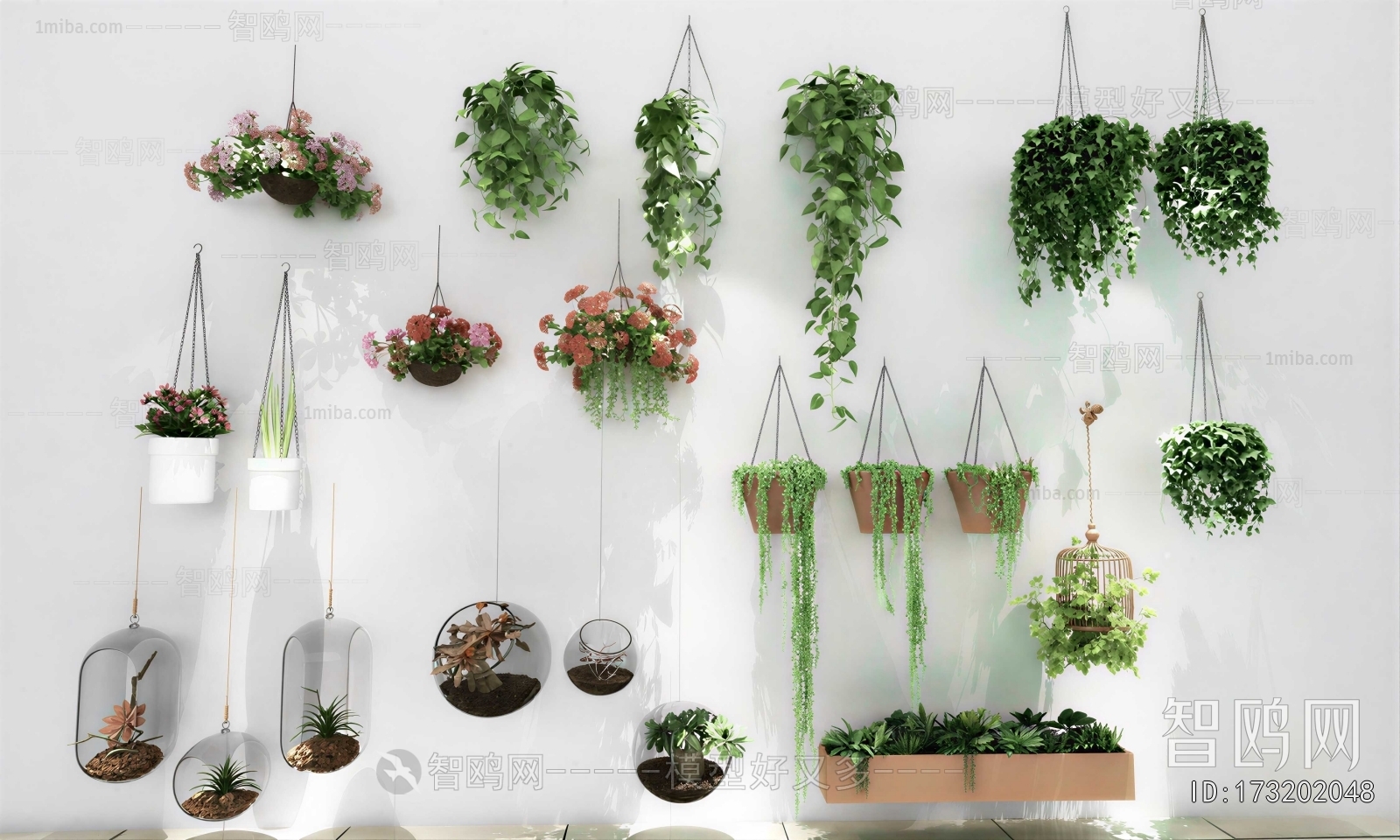 Modern Potted Green Plant