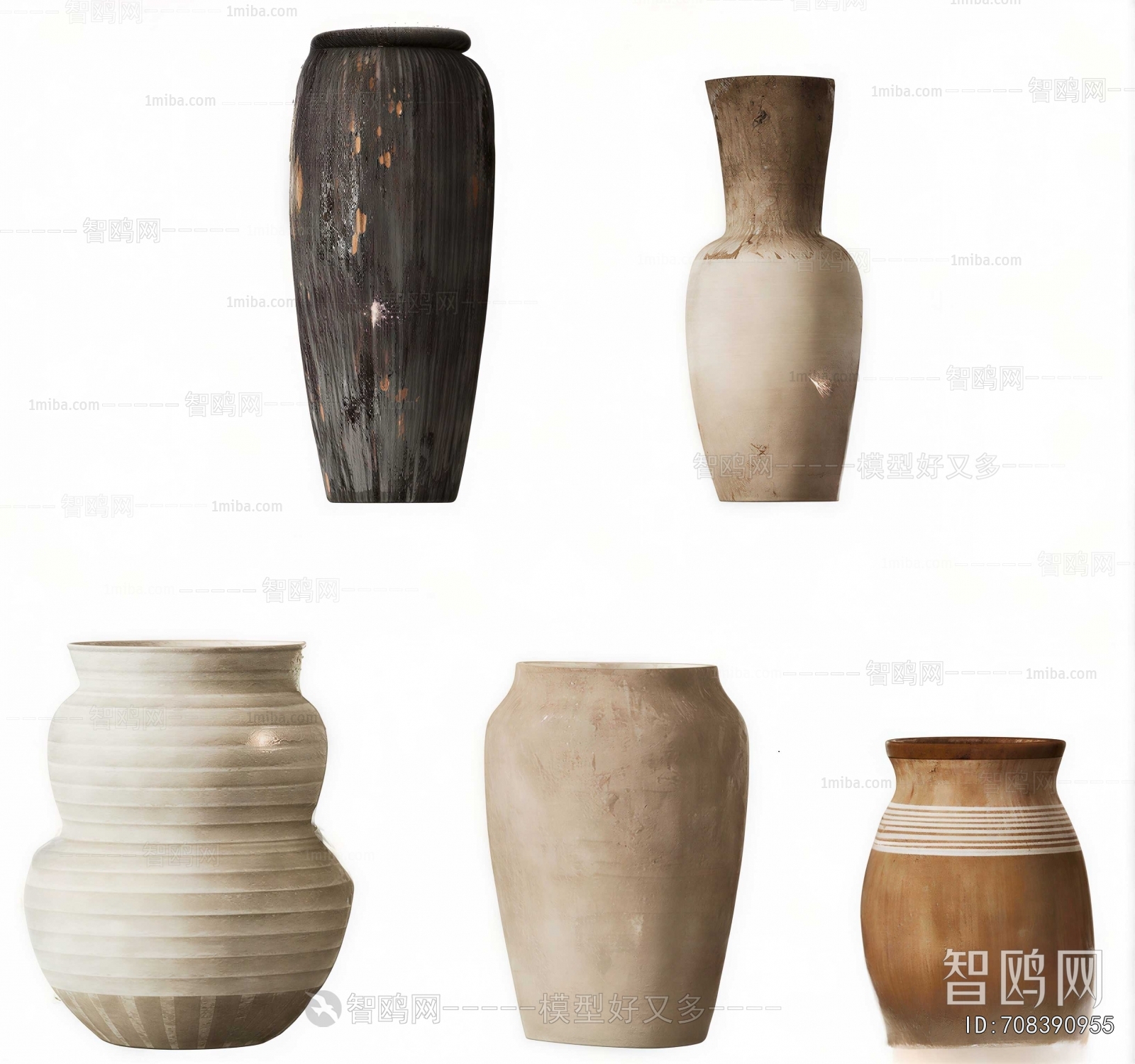 Wabi-sabi Style Clay Pot