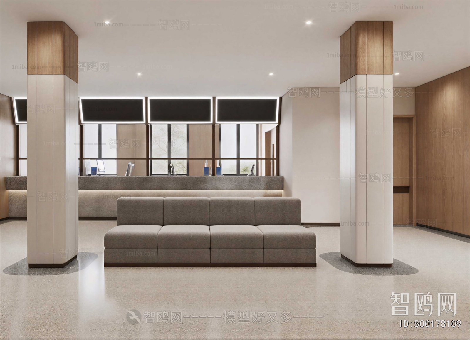 Modern Office Reception Desk