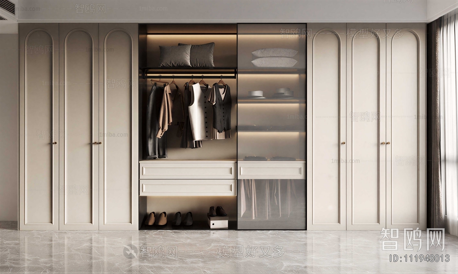 Modern Clothes Storage Area