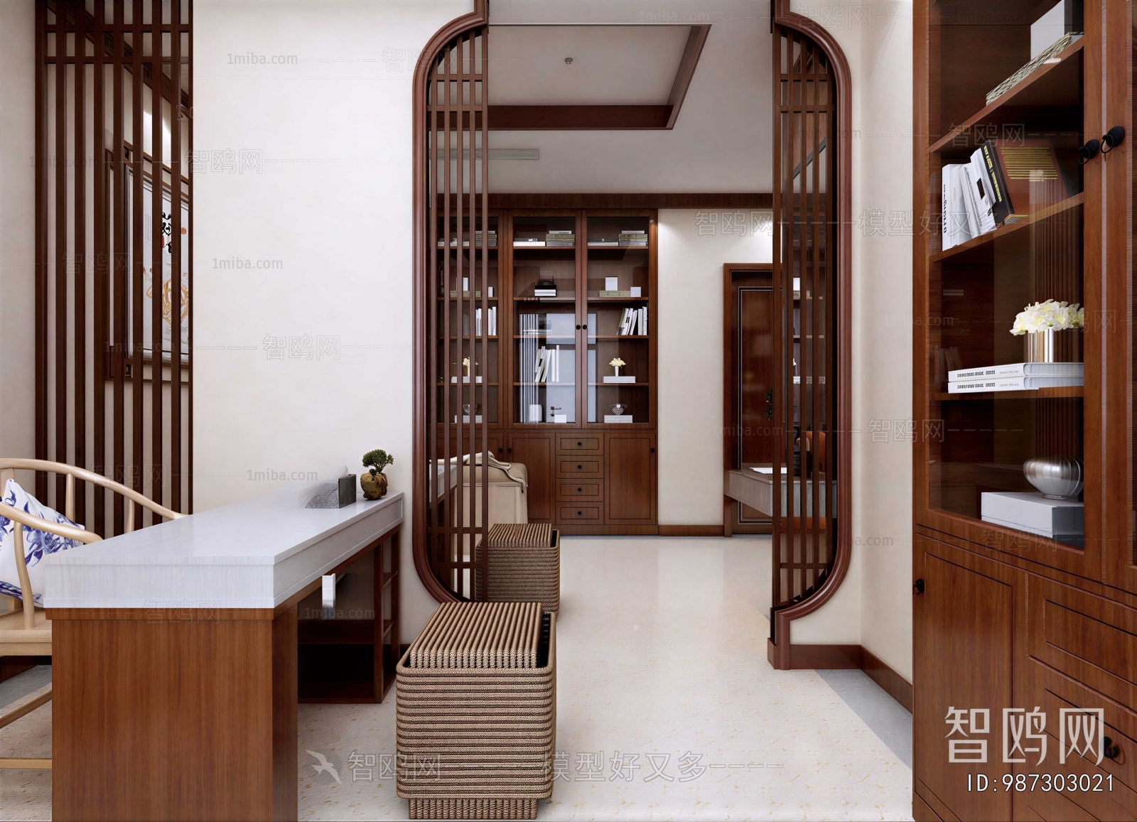 New Chinese Style Study Space