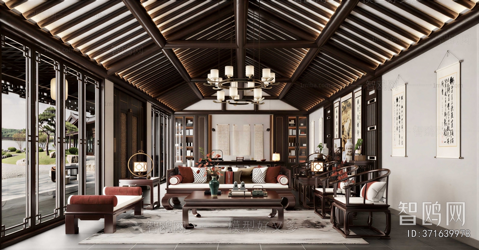 New Chinese Style A Living Room