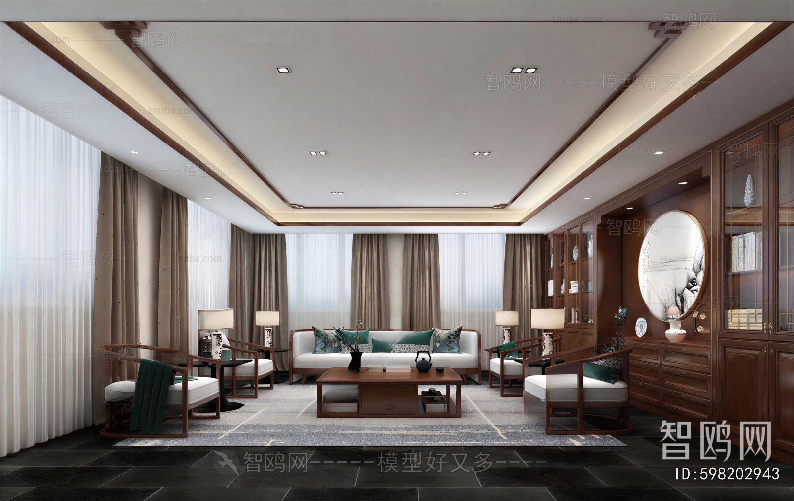 New Chinese Style A Living Room