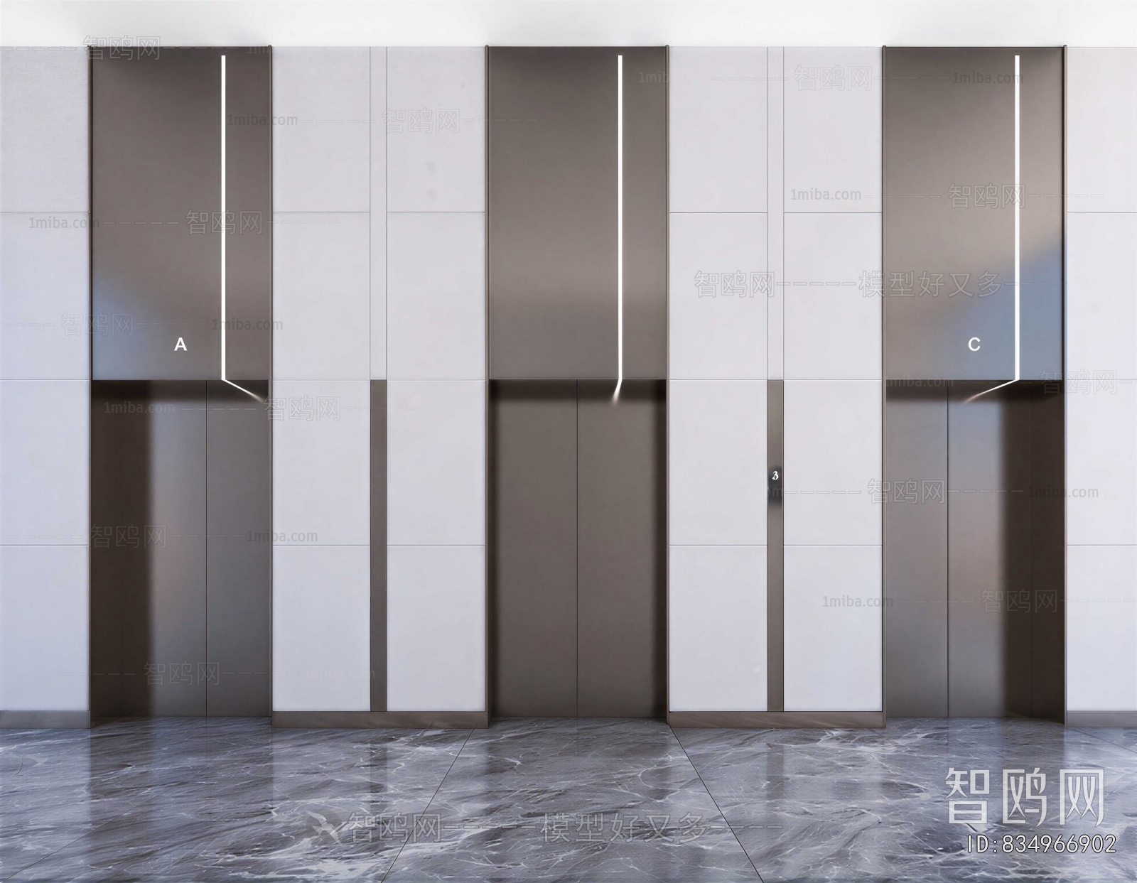 Modern Office Elevator Hall