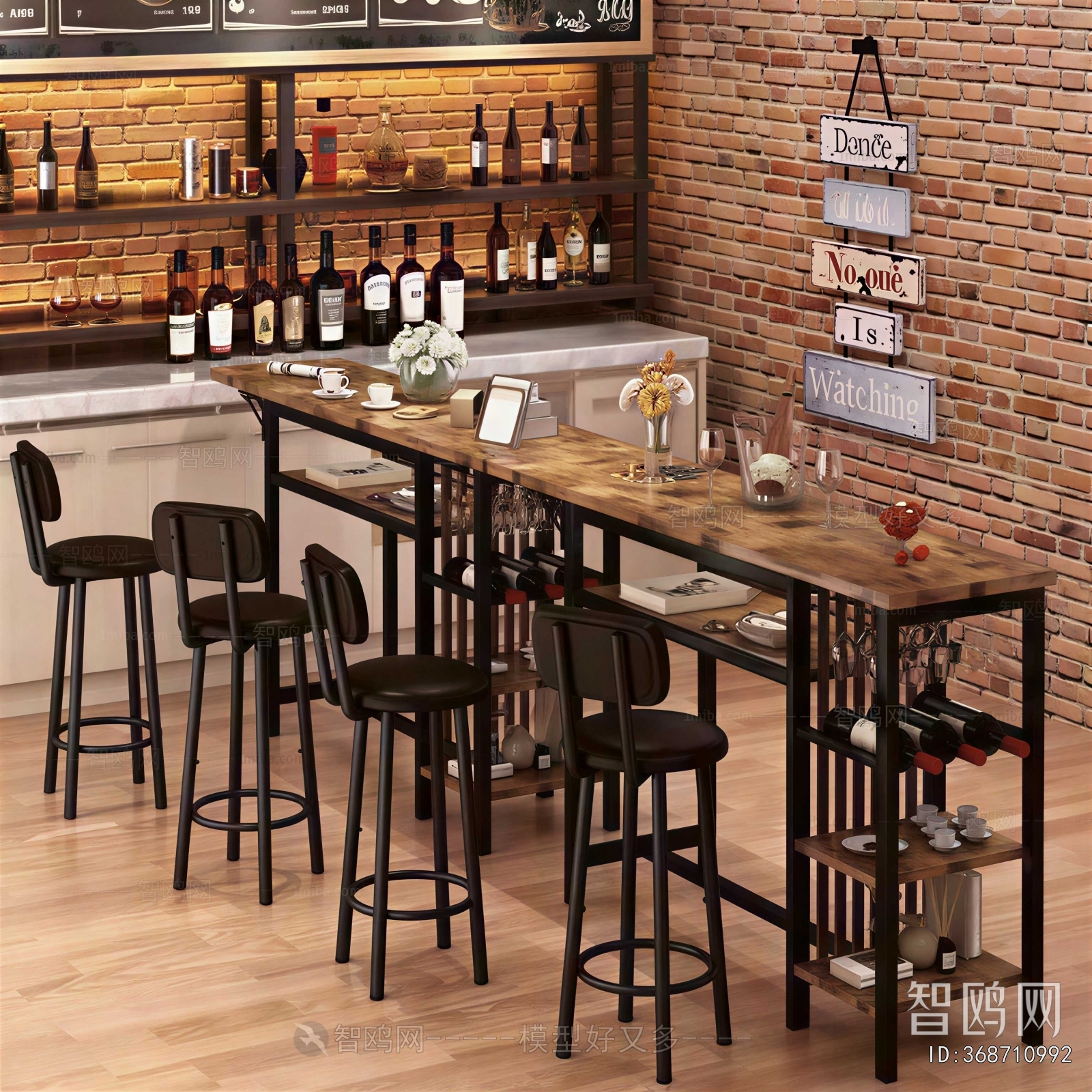 Industrial Style Counter Bar