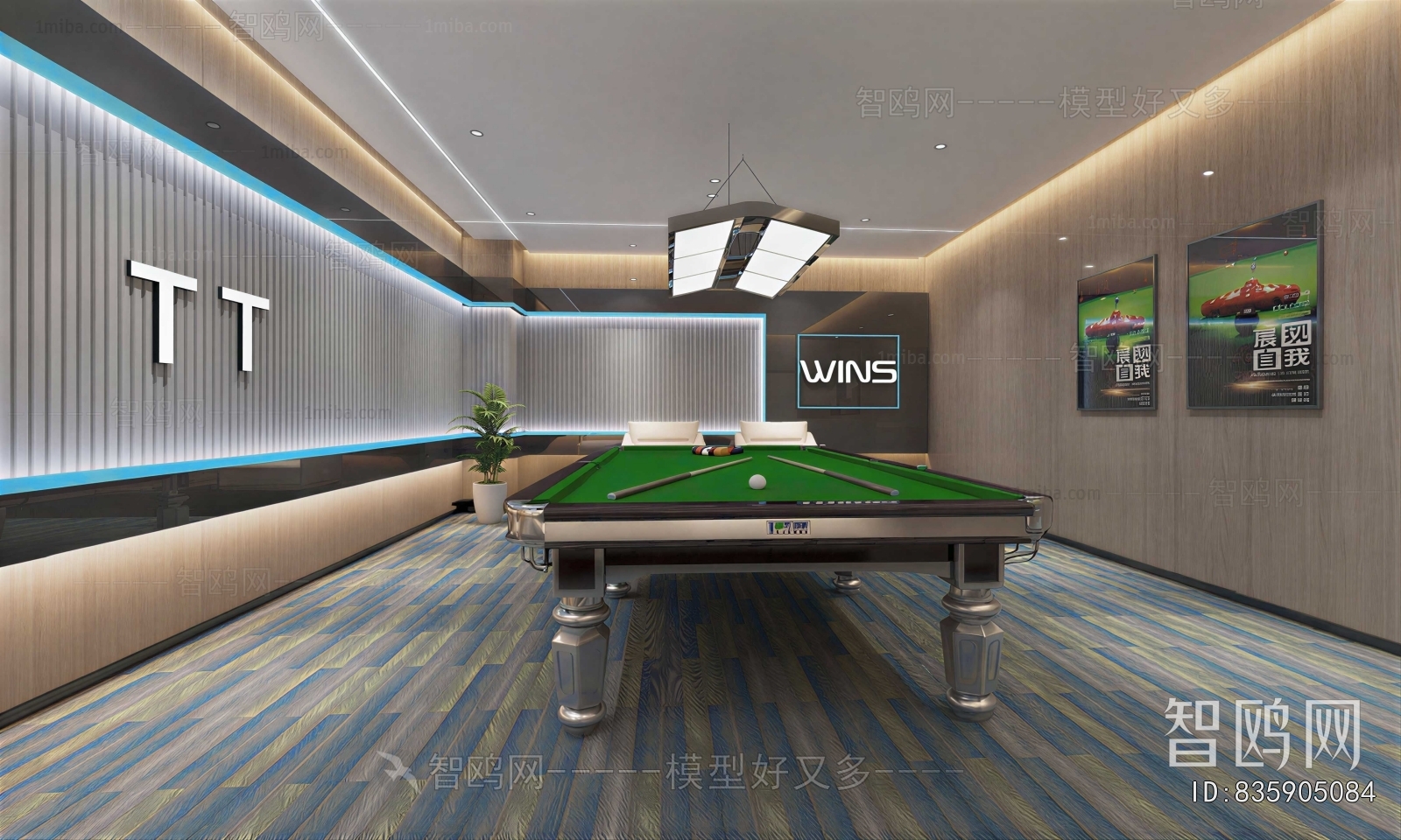 Modern Billiard Room