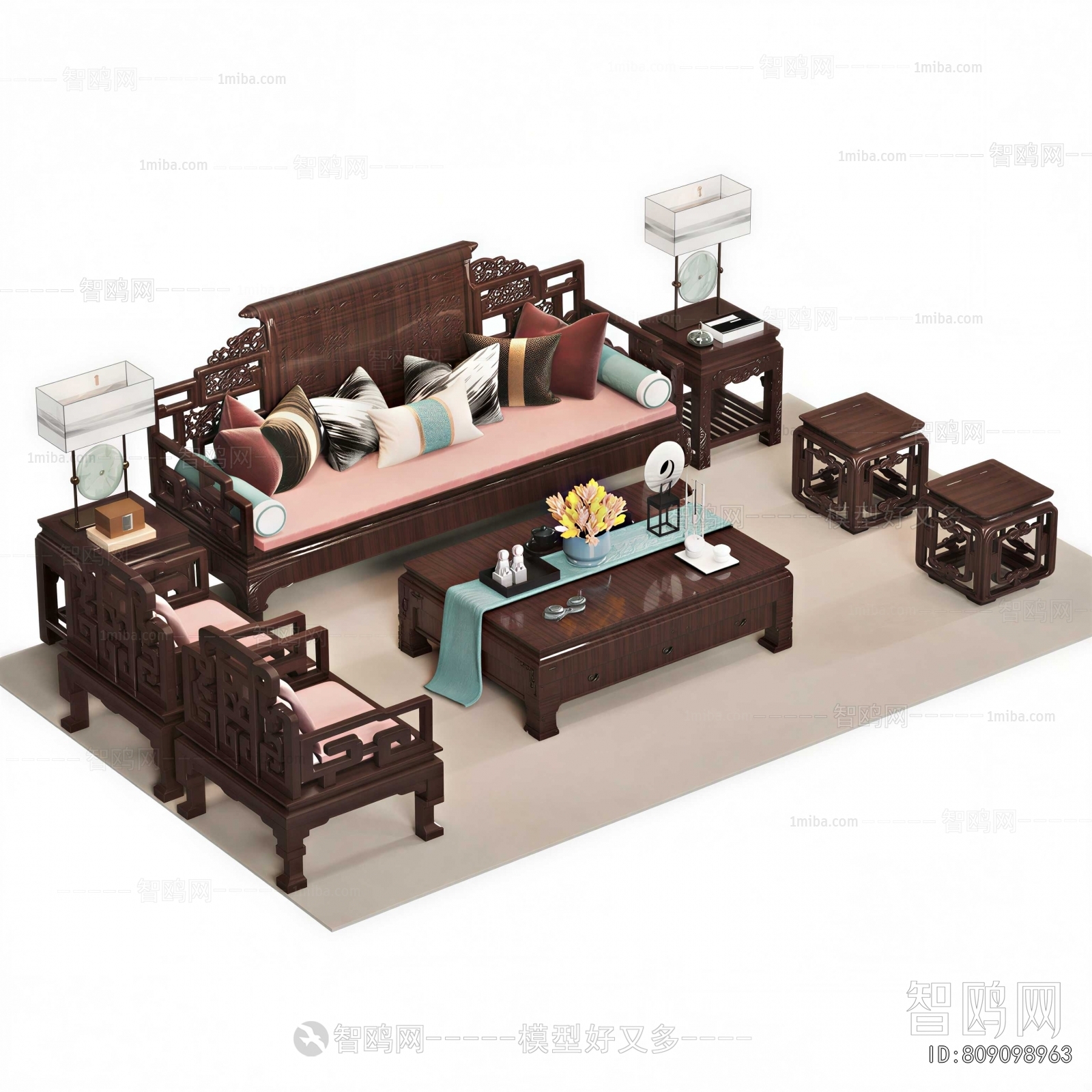 Chinese Style Sofa Combination