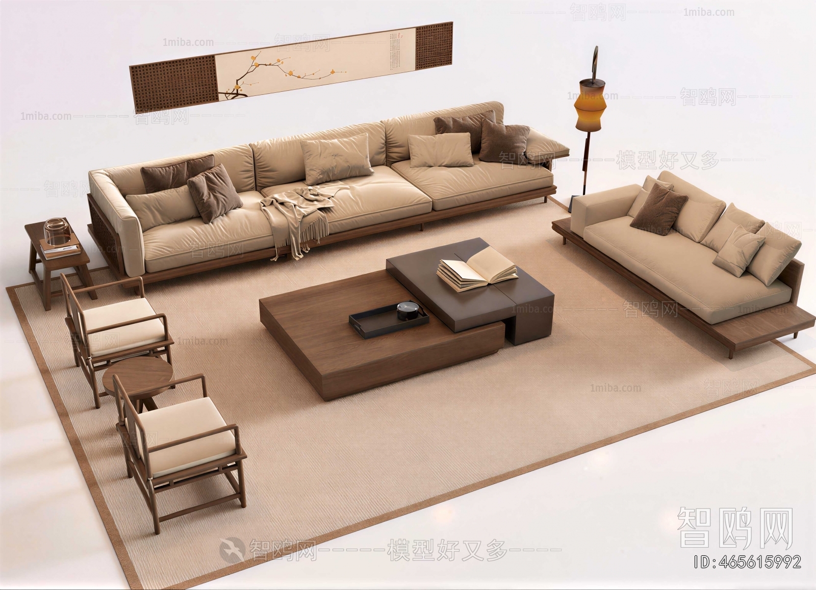 New Chinese Style Sofa Combination