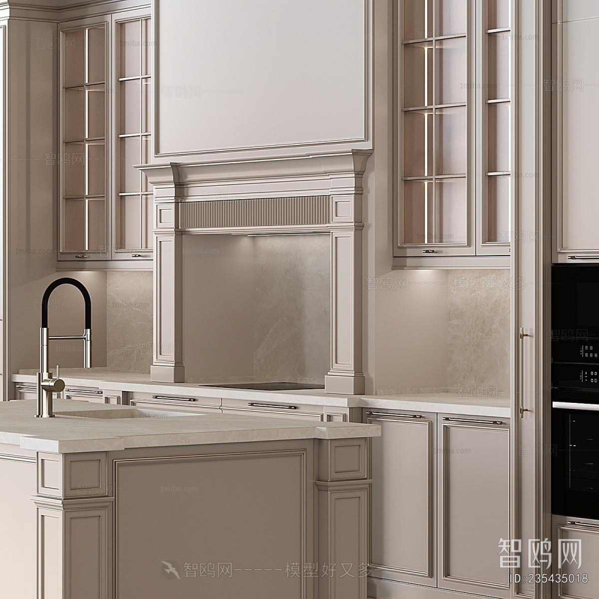 Simple European Style Kitchen Cabinet