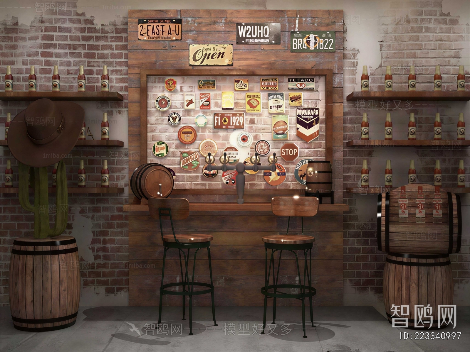 Retro Style Counter Bar