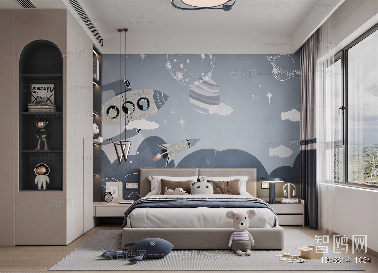 Modern Boy's Room And Son's Room