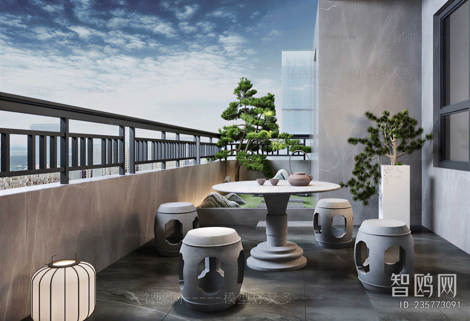 New Chinese Style Leisure Balcony
