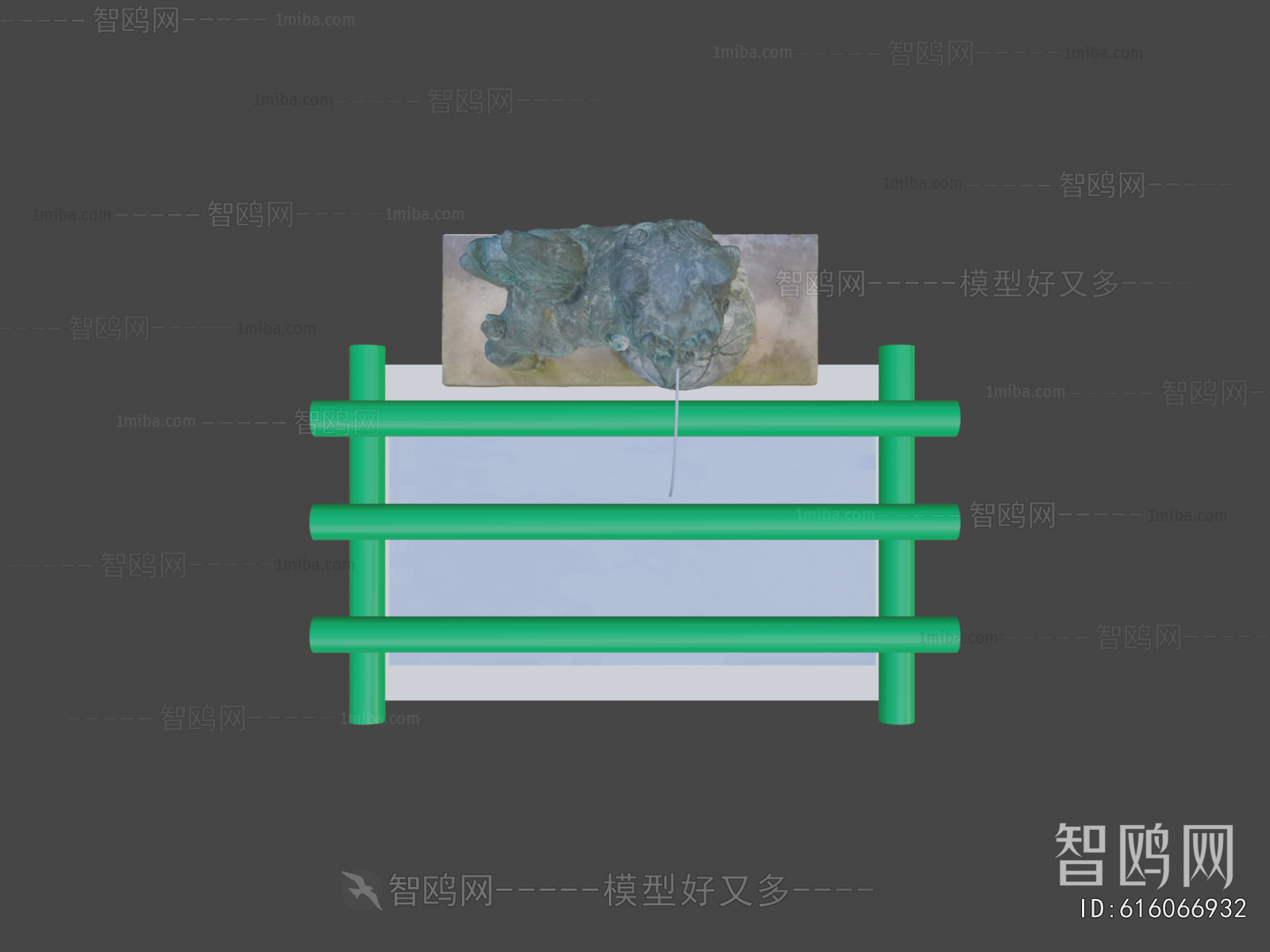 New Chinese Style Sculpture Sketch