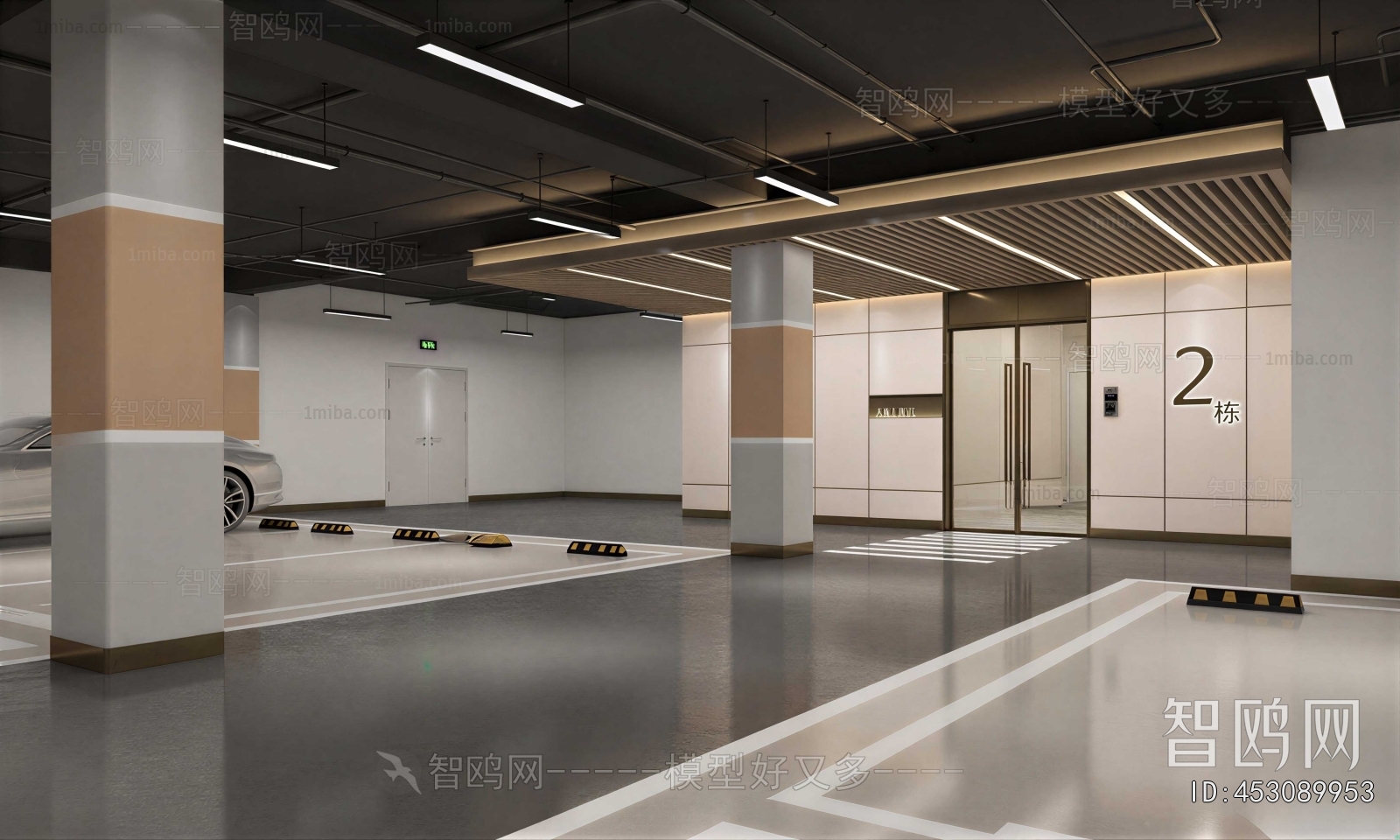 Modern Underground Parking Lot