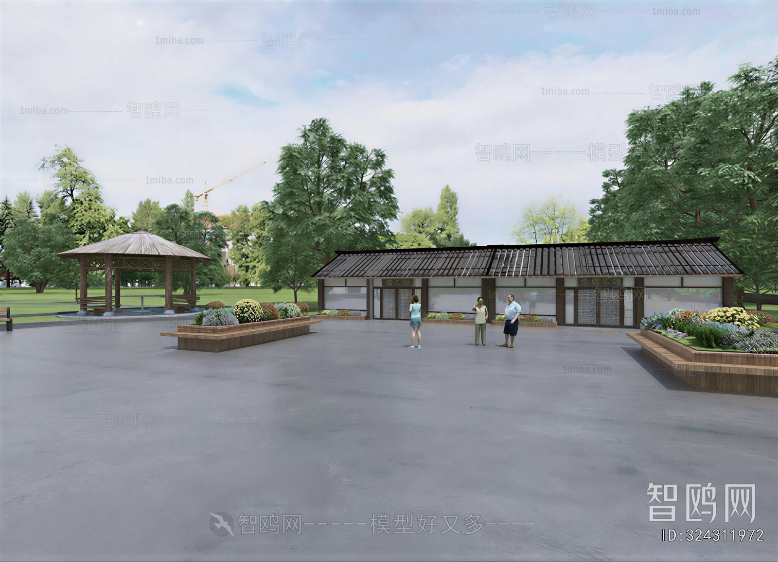 New Chinese Style Park Landscape