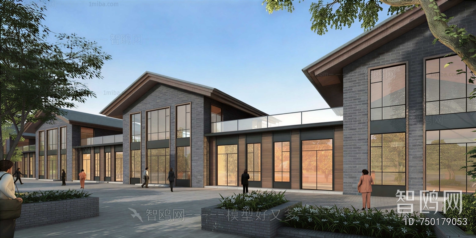 New Chinese Style Appearance Of Commercial Building