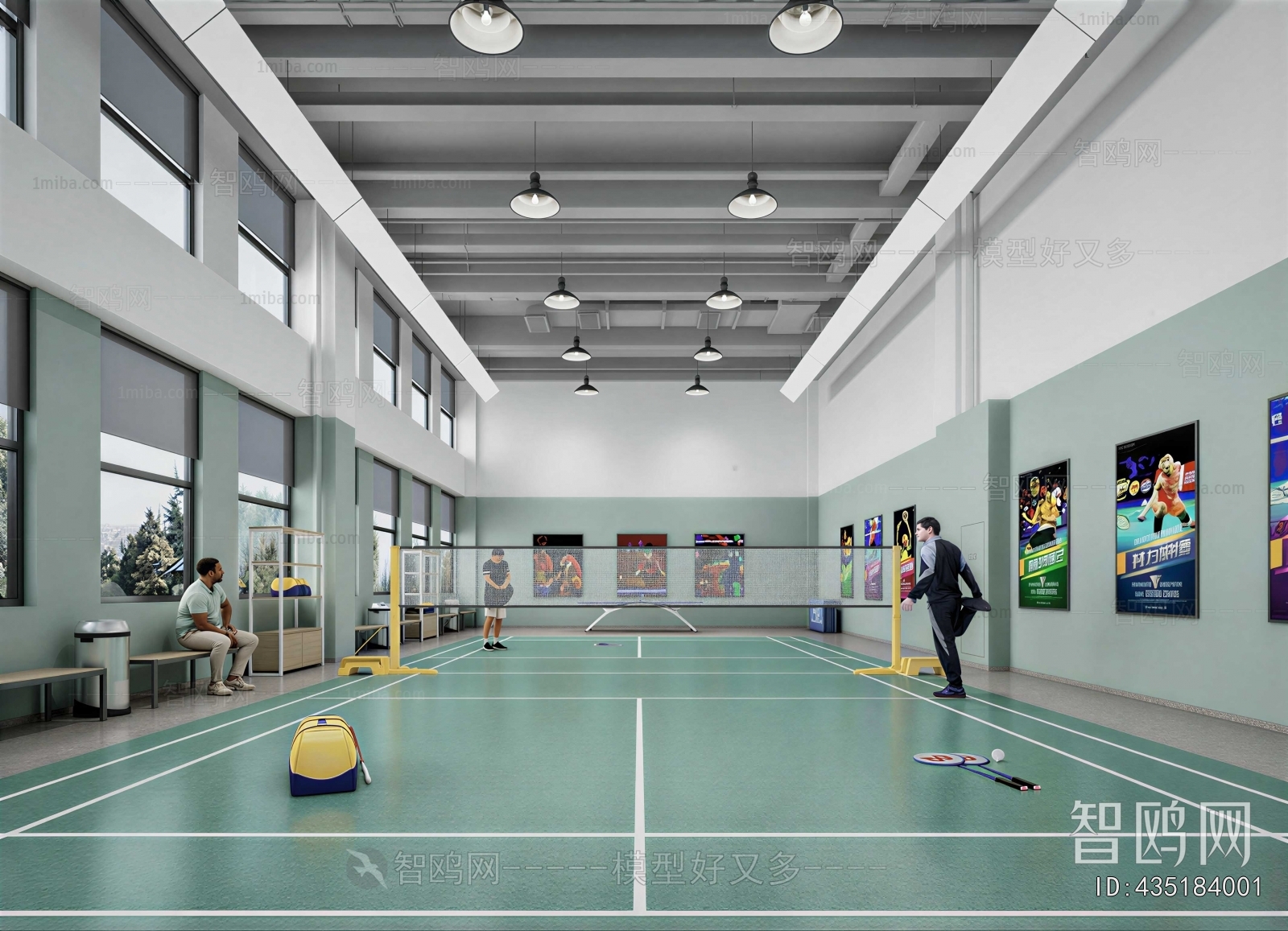 Modern Indoor Badminton Court