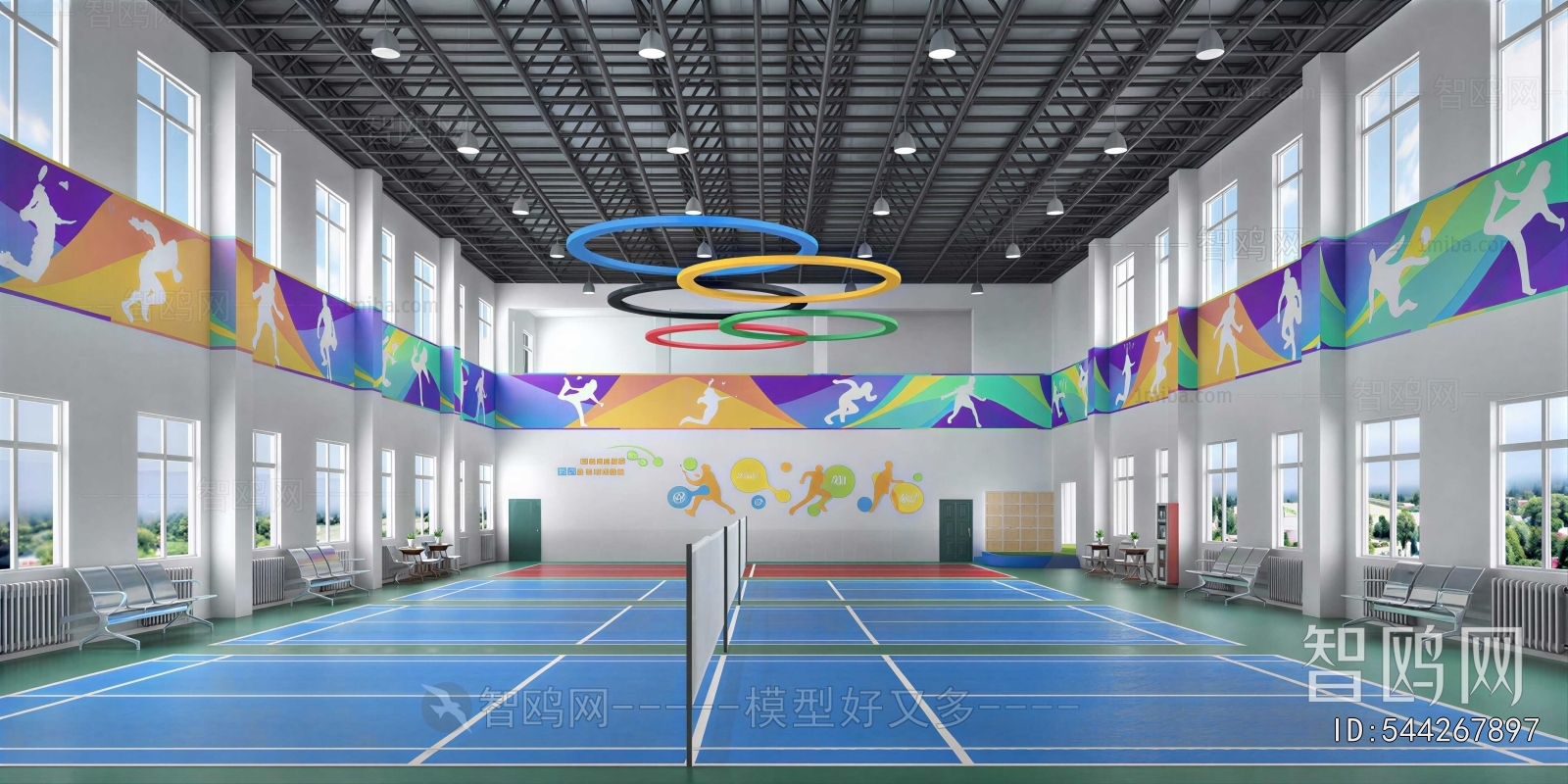 Modern Indoor Badminton Court