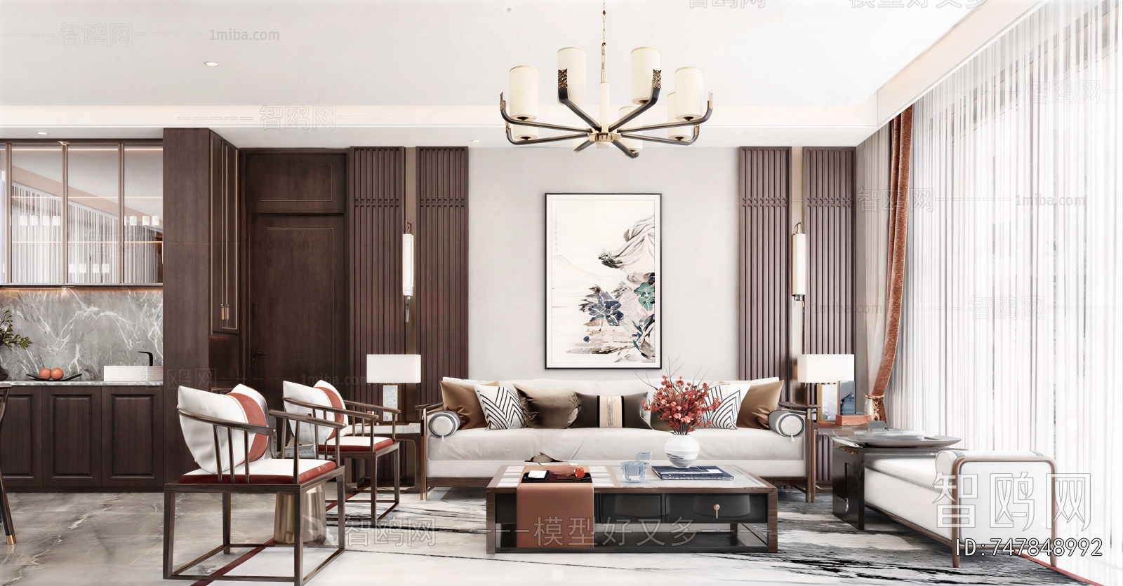 New Chinese Style A Living Room