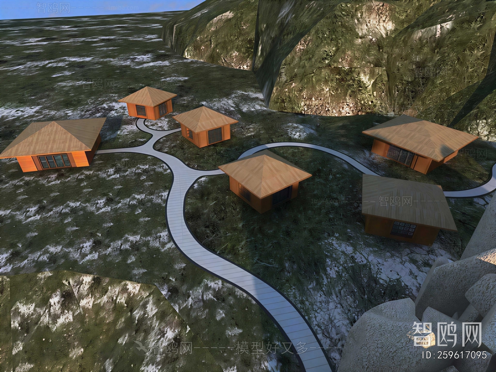 Modern Architectural Bird's-eye View Planning