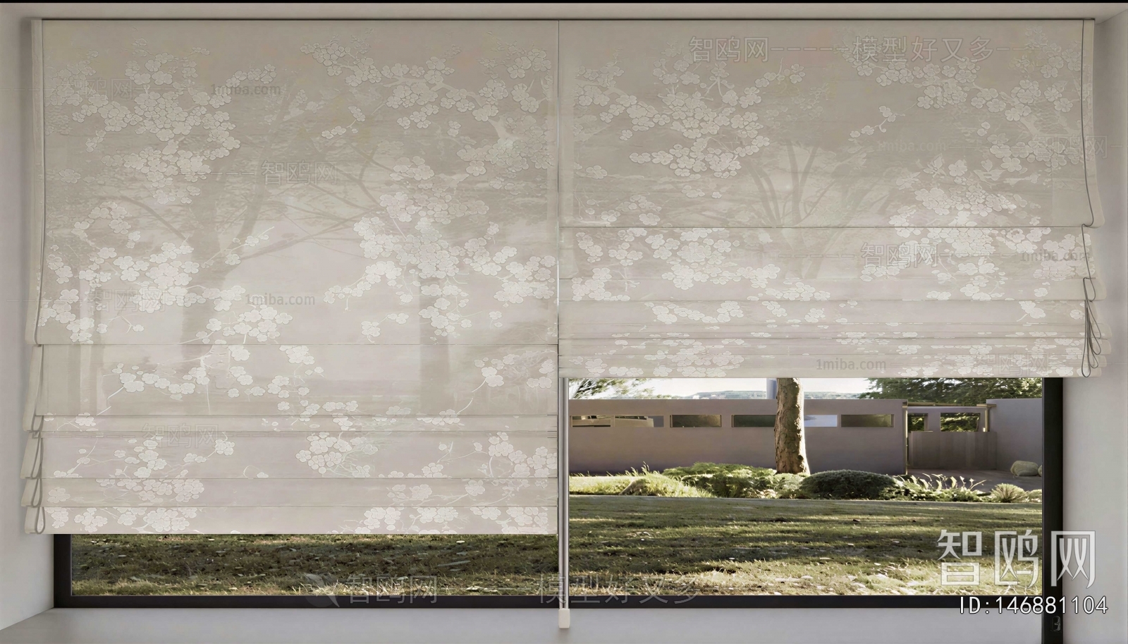 New Chinese Style Roman Curtain