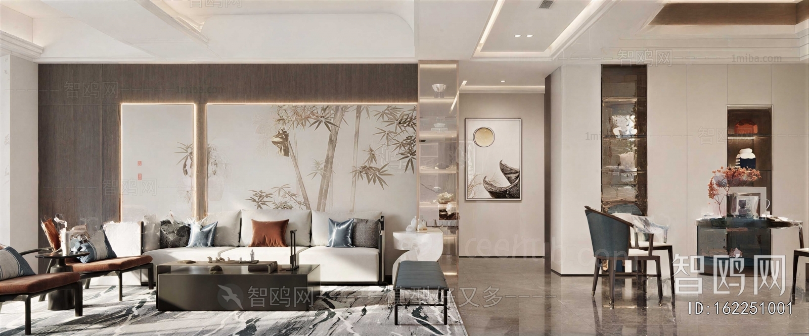 New Chinese Style A Living Room