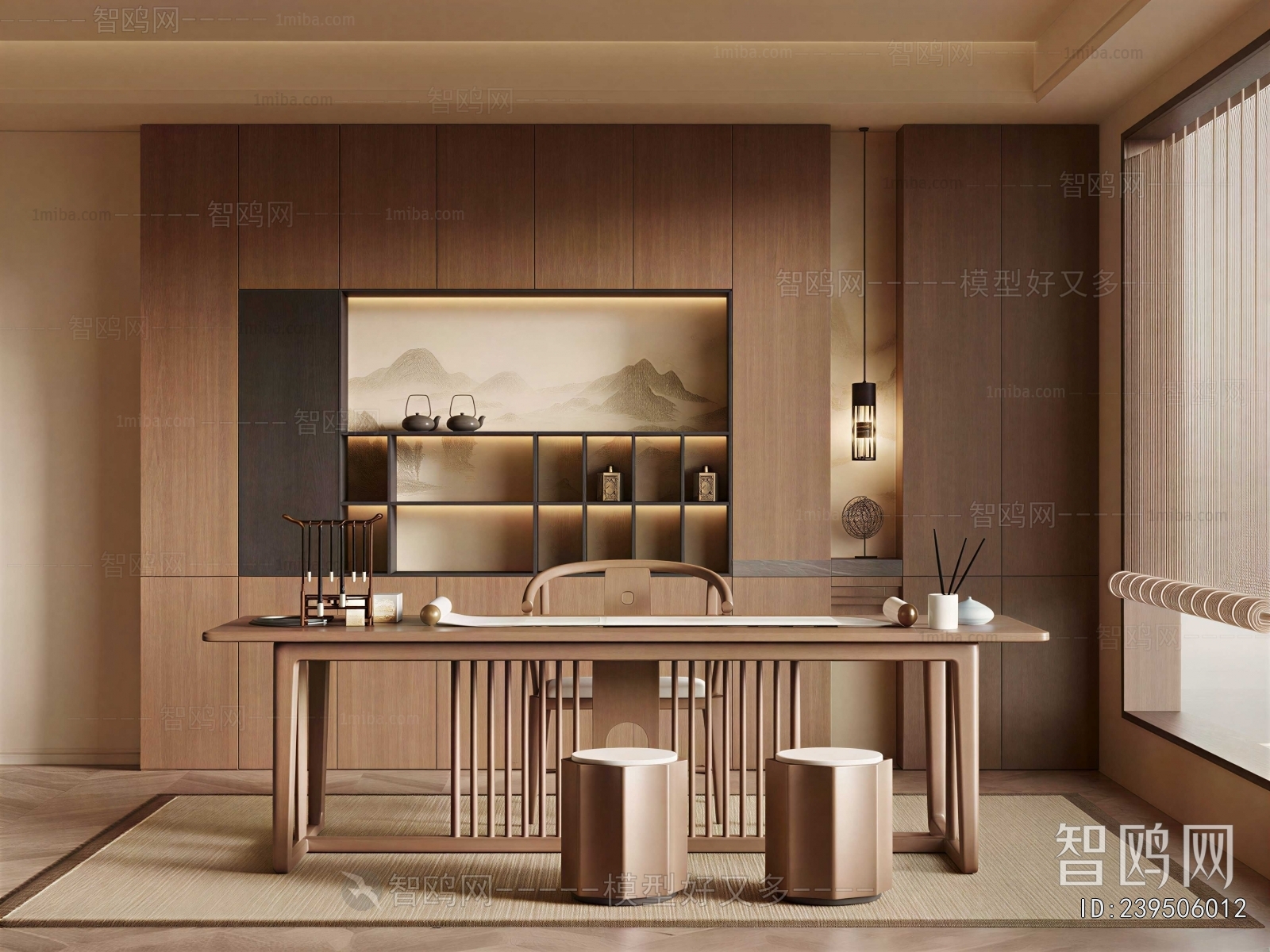 New Chinese Style Study Space