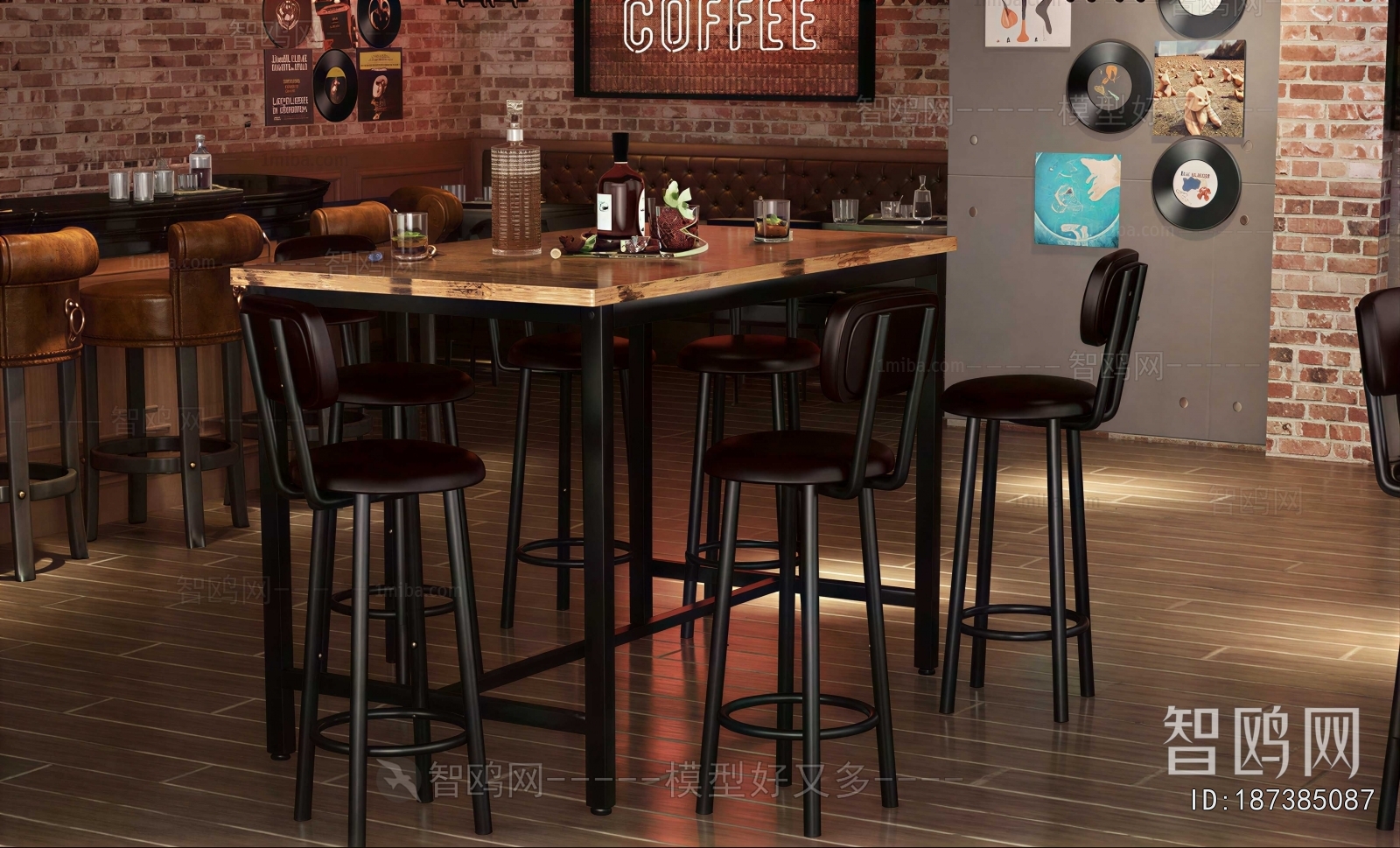 Industrial Style Counter Bar