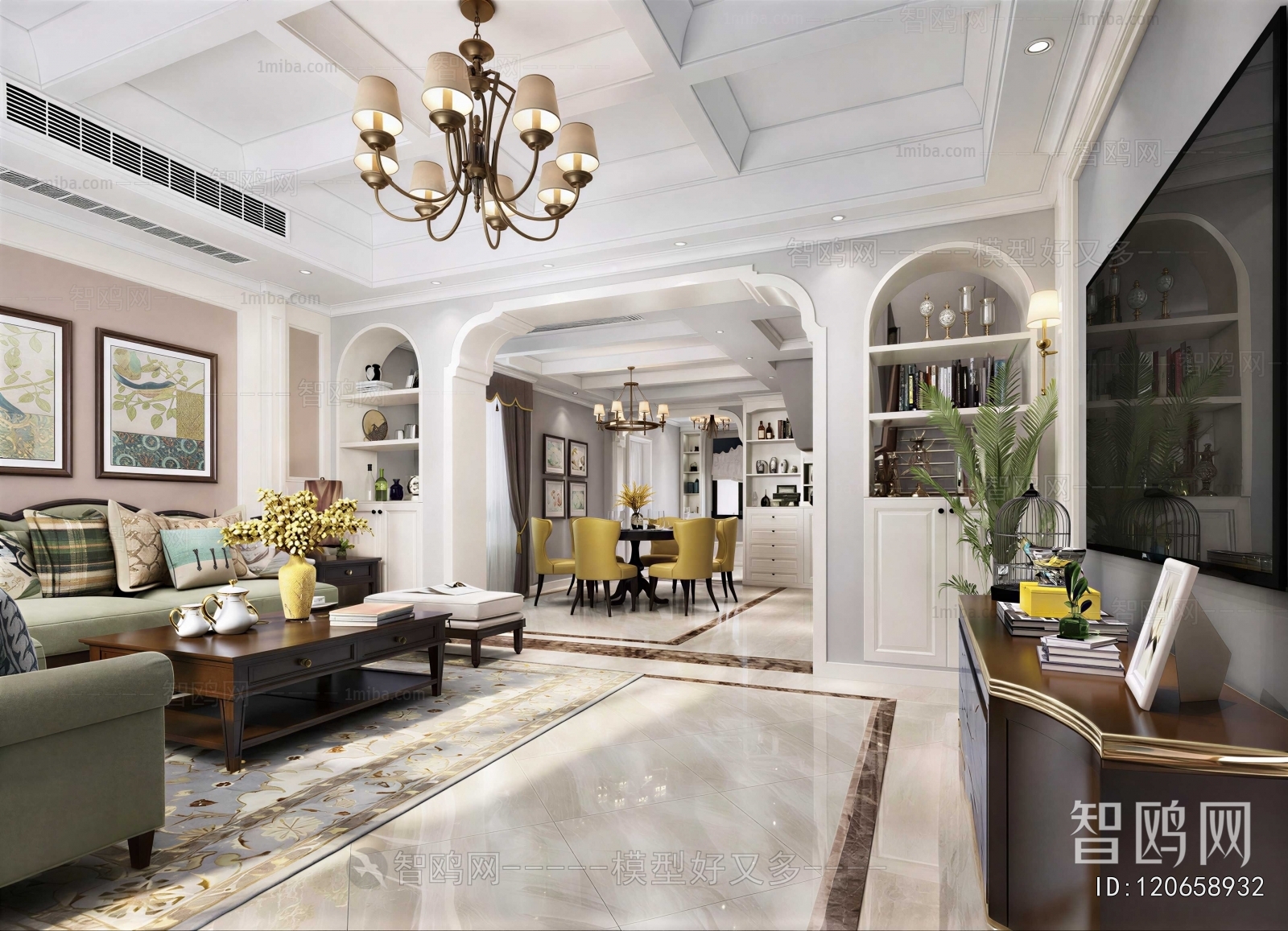 American Style A Living Room