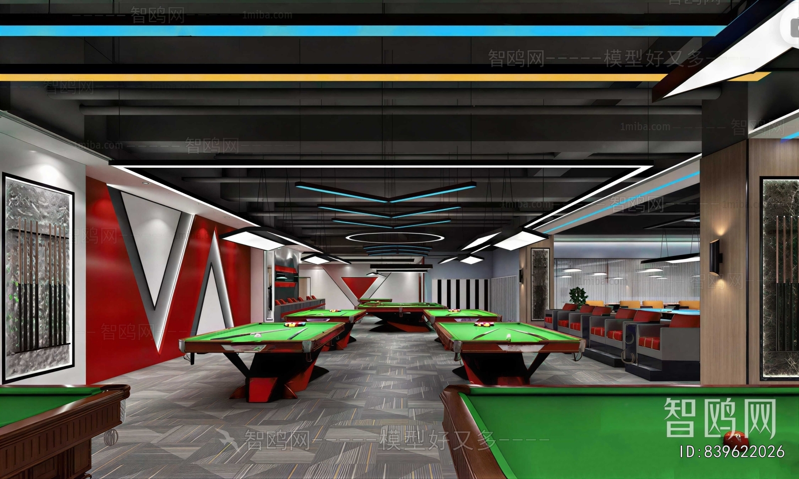Modern Billiard Room