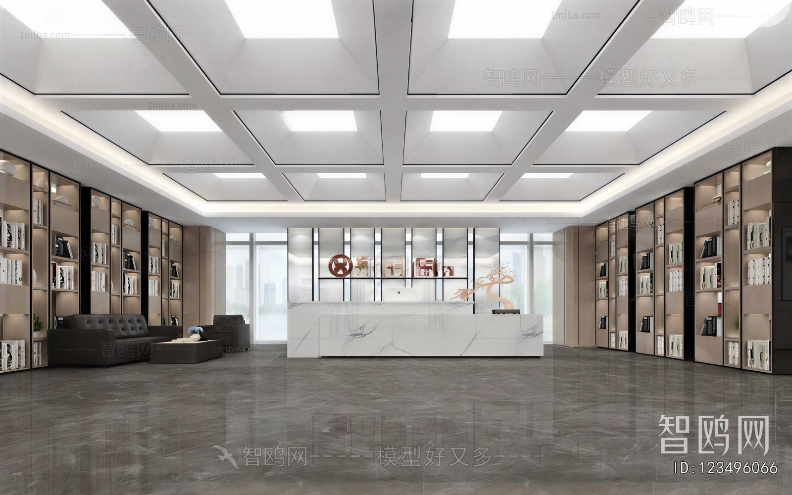 Modern Office Reception Desk