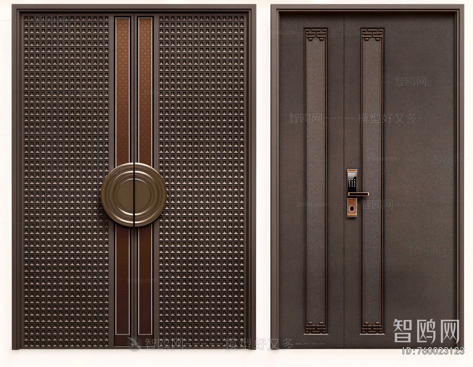 New Chinese Style Double Door